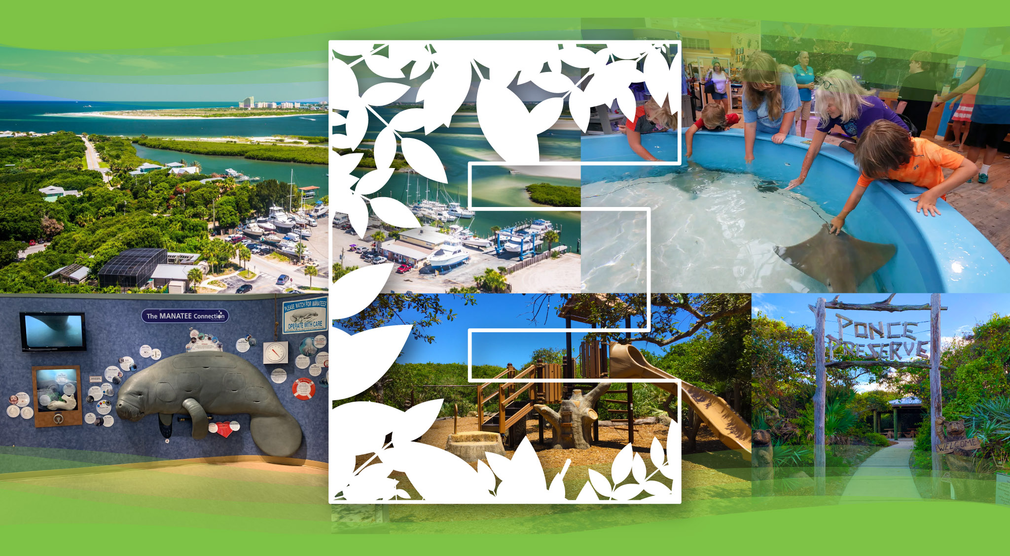 Banner- "E" for Environmental and miscellaneous small imagery supporting E