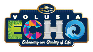 Logo for Volusia ECHO, with sub-tag "Enhancing our Quality of Life."